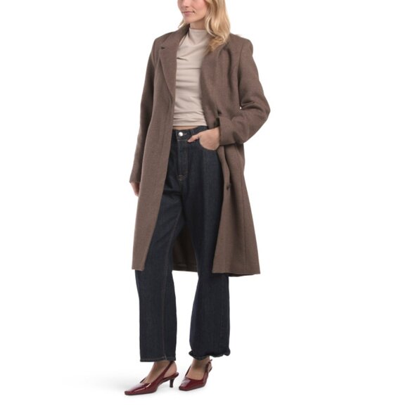 COLE HAAN Portabella Wool Blend Single Breasted Coat - Picture 1 of 2